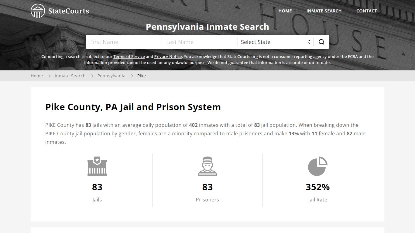 Pike County, PA Inmate Search - StateCourts